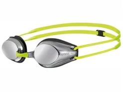 Arena Tracks Mirror Junior Schwimmbrille - Black-fluoyellow/silver