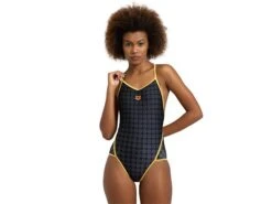 Arena 50th Anniversary Badeanzug Diamond Back 50 Jahre Kollektion - 38 Black Multi/gold -Schwimmausrüstung Geschäft 50th20Anniversary20Badeanzug20Diamond20Back 3