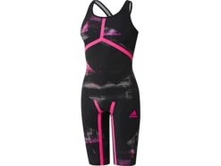 Schwimmausrüstung Geschäft 17 Adidas Adizero XVIII Freestyle Wettkampfanzug Open Back - 26 Black/shock Pink