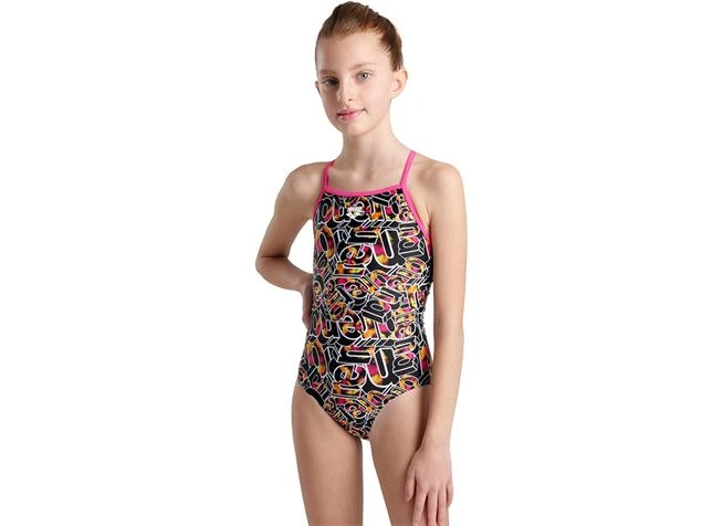 Arena Allover Mädchen Badeanzug Light Drop Back - 128 Freak Rose/black Multi 5 Arena Allover Mädchen Badeanzug Light Drop Back - 128 Freak Rose/black Multi – Bild 3
