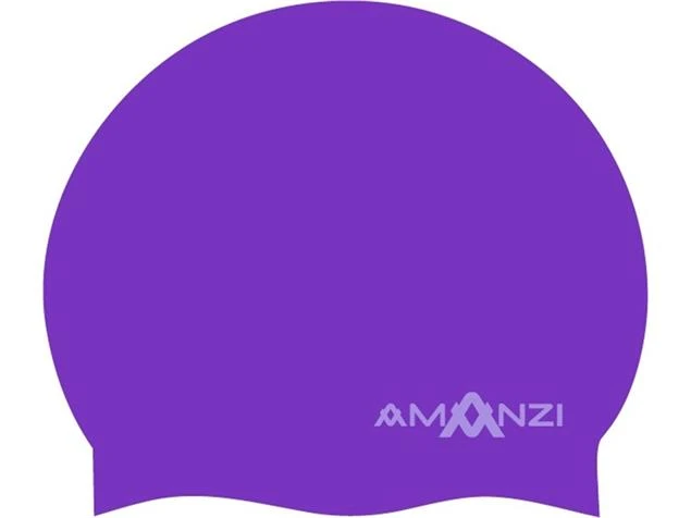 Amanzi Signature Purple Silikon Badekappe 3 Amanzi Signature Purple Silikon Badekappe