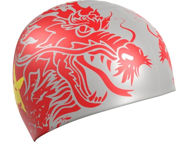 Mad Wave China Silikon Badekappe Red 3 Mad Wave China Silikon Badekappe Red