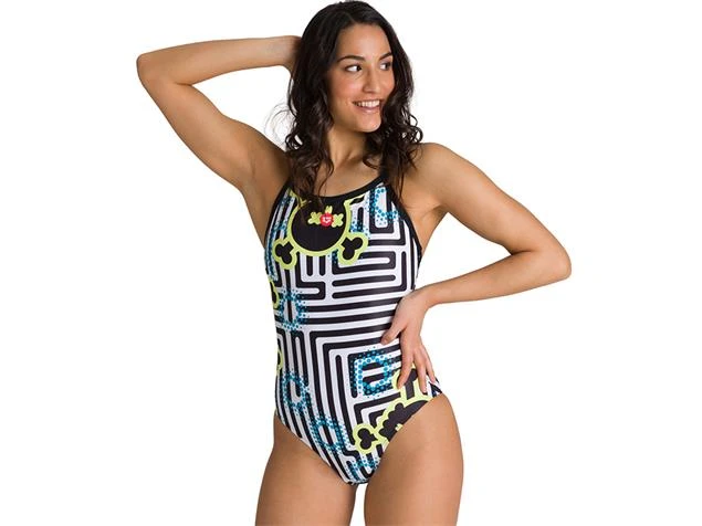 Arena Crazy Labyrinth Badeanzug Light Drop Back - 32 Black/multi 6 Arena Crazy Labyrinth Badeanzug Light Drop Back - 32 Black/multi – Bild 4