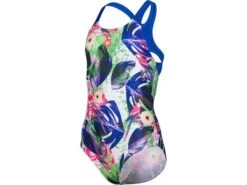 Arena Crazy Mädchen Badeanzug New Swim Pro Back - 116 Neon Blue/multi