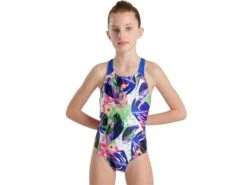 Arena Crazy Mädchen Badeanzug New Swim Pro Back - 116 Neon Blue/multi -Schwimmausrüstung Geschäft Crazy20Mdchen20Badeanzug neonblmulti 3