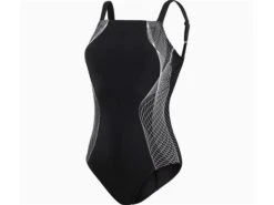 Speedo CrystallLux Printed Shaping Badeanzug Shape Comprex - 42 Black/white