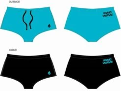 Mad Wave Drag Shorts Reversible Turquoise Widerstandshose - XS