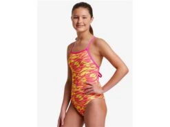 Funkita Snow Caps Girls Badeanzug Tie Me Tight - 152 (10) -Schwimmausrüstung Geschäft FKS001G SNOW CAPS 03