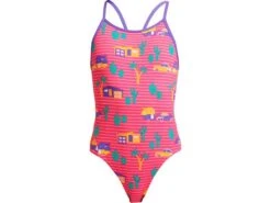 Funkita Eco Pinky Palm Girls Badeanzug Diamond Back - 140 (8)
