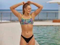 Funkita Messed Up Ladies Schwimmbikini Swim Crop Top + Hipster Brief - 34 (8) -Schwimmausrüstung Geschäft FKS037L MESSED UP 03