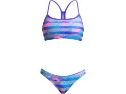 Funkita Pastel Palm Ladies Schwimmbikini Swim Crop Top + Hipster Brief - 34 (8)