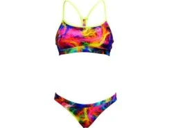 Funkita Solar Flares Ladies Schwimmbikini Swim Crop Top + Hipster Brief - 40 (14)