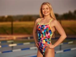 Funkita Patch Panels Ladies Badeanzug Single Strength - 34 (8) -Schwimmausrüstung Geschäft FKS044L PATCH PANELS 03
