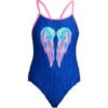 Funkita Icarus Wings Girls Badeanzug Diamond Back - 152 (10) -Schwimmausrüstung Geschäft FS11G ICARUS WINGS 01
