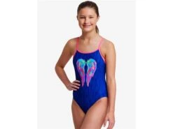 Funkita Icarus Wings Girls Badeanzug Diamond Back - 152 (10) -Schwimmausrüstung Geschäft FS11G ICARUS WINGS 03