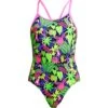 Funkita Sloth Slumber Girls Badeanzug Diamond Back - 152 (10) -Schwimmausrüstung Geschäft FS11G SLOTH SLUMBER 01