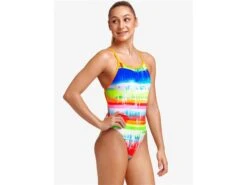 Funkita Dye Hard Girls Badeanzug Single Strap - 152 (10) -Schwimmausrüstung Geschäft FS16G DYE HARD 03