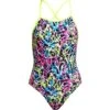 Funkita Messed Up Girls Badeanzug Strapped In - 152 (10) -Schwimmausrüstung Geschäft FS38G MESSED UP 01