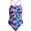 Funkita Mingo Magic Girls Badeanzug Strapped In - 140 (8) -Schwimmausrüstung Geschäft FS38G MINGO MAGIC 01