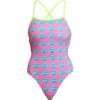 Funkita Kiss Kiss Ladies Badeanzug Strapped In - 34 (8) -Schwimmausrüstung Geschäft FS38L KISS KISS 01