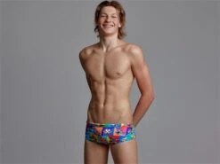 Funky Trunks Rat Pack Boys Badehose Sidewinder Trunks - 140 (24) -Schwimmausrüstung Geschäft FTS010B RAT PACK 03