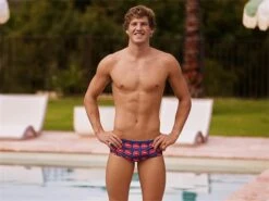 Funky Trunks Lip Service Mens Badehose Sidewinder Trunks - 3 (30) -Schwimmausrüstung Geschäft FTS010M LIP SERVICE 03