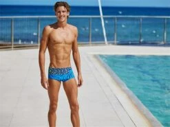 Funky Trunks Purry Palm Mens Badehose Sidewinder Trunks - 6 (36) -Schwimmausrüstung Geschäft FTS010M PURRY PALM 03