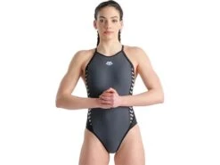 Arena Icons Panel Badeanzug Fast Back - 42 Asphalt/black/white/black -Schwimmausrüstung Geschäft Icons20Panel20Badeanzug asphbkwhbk 3