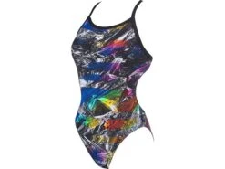 Arena Iridiscent Stripes Badeanzug Challenge Back - 34 Black/multi