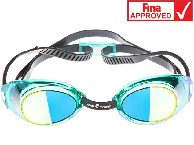 Mad Wave Liquid Racing Mirrow Schwimmbrille - Green 4 Mad Wave Liquid Racing Mirrow Schwimmbrille - Green – Bild 2