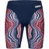 Arena Marbled Jammer Badehose - 3 Navy/red Multi -Schwimmausrüstung Geschäft Marbled20Jammer20Badehose navyredmul 1