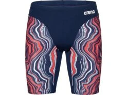 Arena Marbled Jammer Badehose - 3 Navy/red Multi