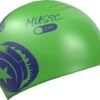 Mad Wave Music Silikon Badekappe - Green -Schwimmausrüstung Geschäft Music20Silikon20Badekappe green