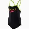 Speedo Placement Mädchen Badeanzug Thinstrap - Endurance10 - 128 Black/green -Schwimmausrüstung Geschäft Placement20Madchen20Badeanzug thinstrap bkgreen 1