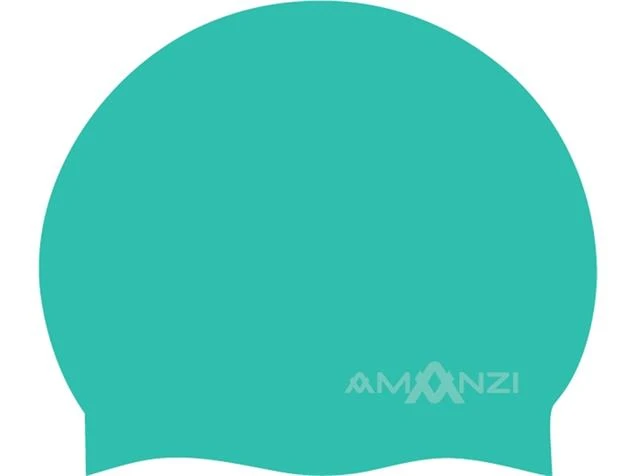 Amanzi Signature Teal Silikon Badekappe 2 Amanzi Signature Teal Silikon Badekappe