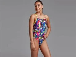 Funkita Smash City Girls Badeanzug Diamond Back - 140 (8) -Schwimmausrüstung Geschäft Smash20City20Girls20Badeanzug diam 3