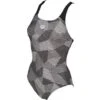 Arena Striped Geo Badeanzug Swim Pro Back - 44 Black/multi