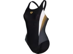 Arena Threefold Badeanzug New V Back - 42 Black/asphalt/white