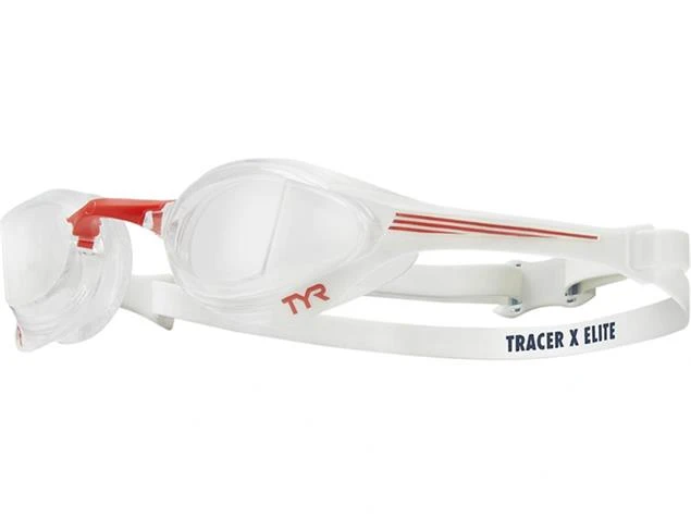 TYR Tracer X Elite Racing Schwimmbrille Adult Fit - Clear/red/navy 3 TYR Tracer X Elite Racing Schwimmbrille Adult Fit - Clear/red/navy
