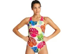 Arena Tropics Badeanzug Swim Pro Back - 42 Freak Rose/white Multi -Schwimmausrüstung Geschäft Tropics20Badeanzug freakrosewhitemulti 3