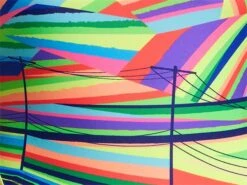 Funky Trunks Land Lines Mens Badehose Sidewinder Trunks - 4 (32) -Schwimmausrüstung Geschäft z LAND LINES munster